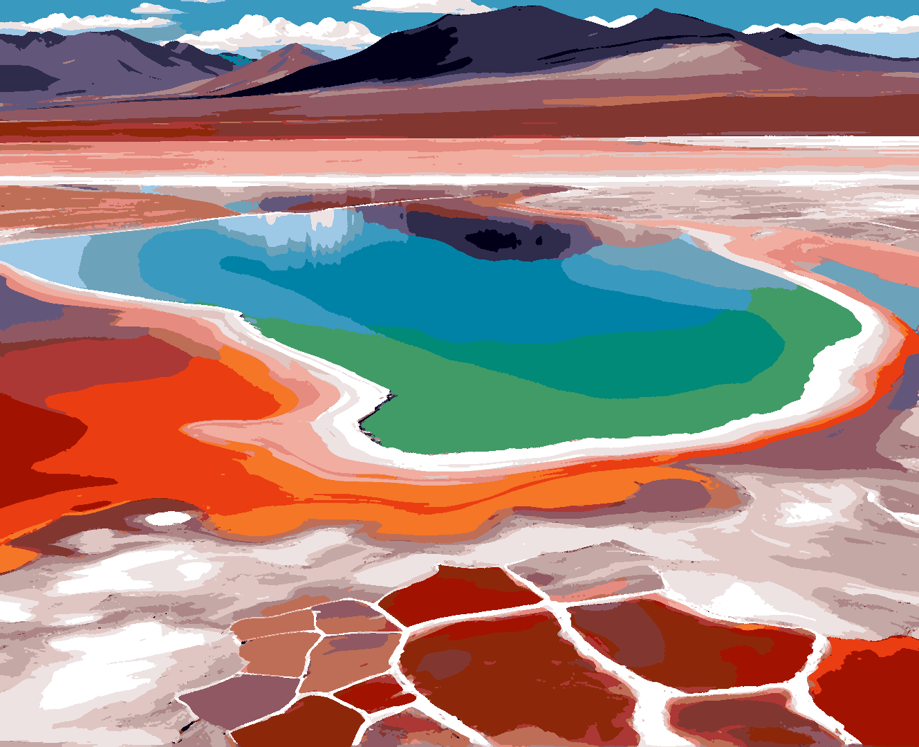 Amazing Places OD (407) - Laguna Colorada, Bolivia - Van-Go Paint-By-Number Kit