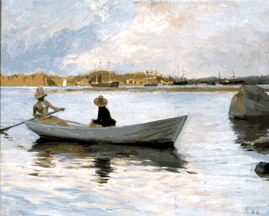 Girls in a Rowing Boat by Albert Edelfelt - Van-Go Paint-By-Number Kit