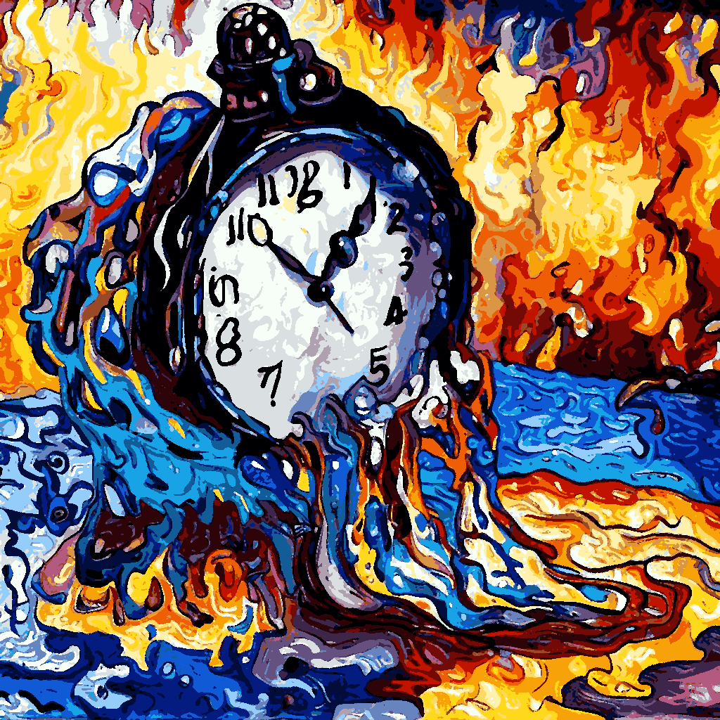 Melting Watch (2) - Van-Go Paint-By-Number Kit