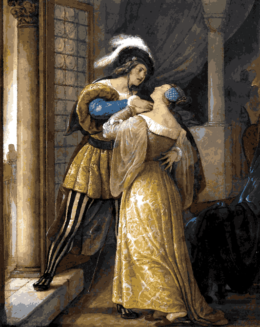 Romeo and Juliet by Francesco Hayez - Van-Go Paint-By-Number Kit