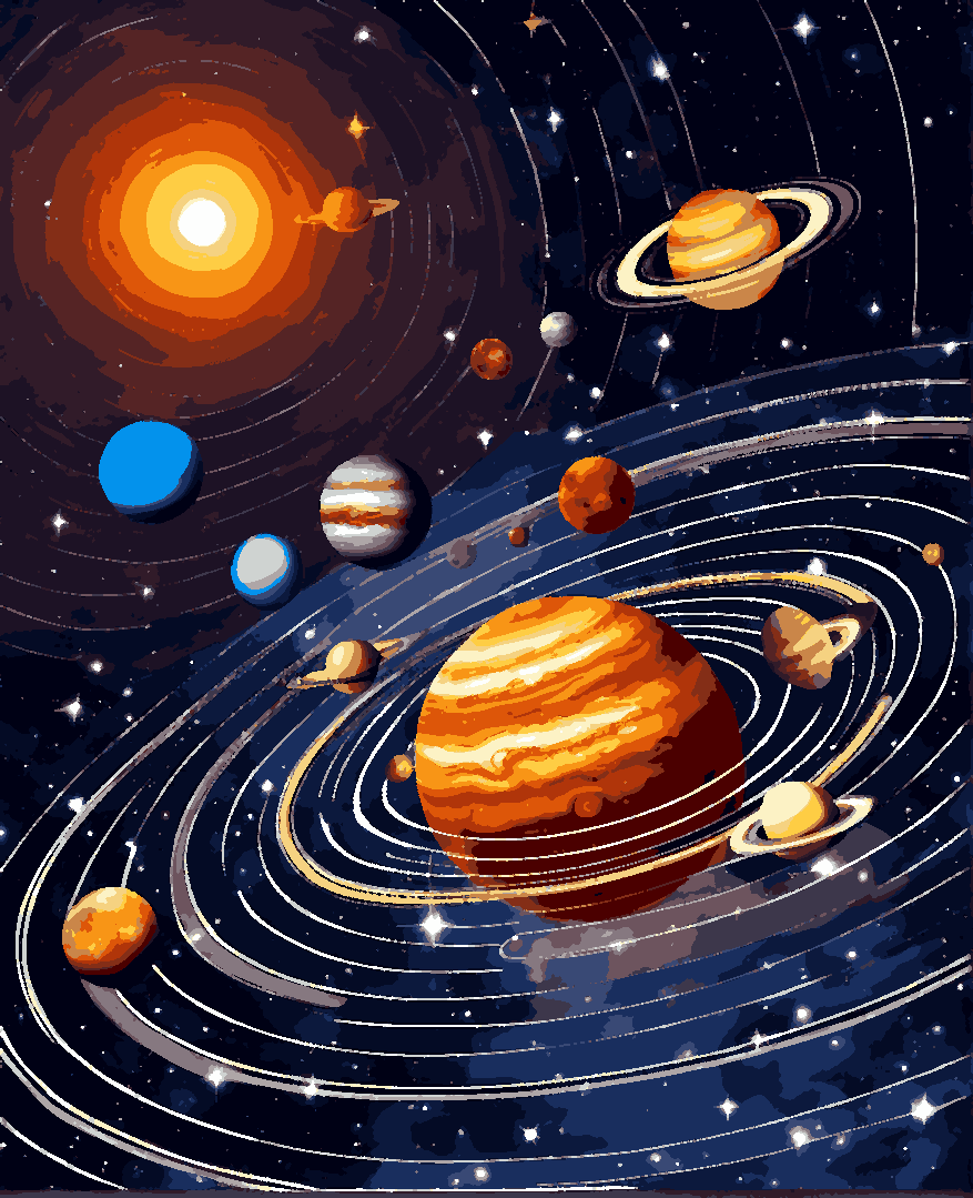 The Solar System (1) - Van-Go Paint-By-Number Kit