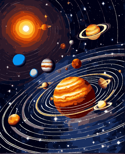 The Solar System (1) - Van-Go Paint-By-Number Kit