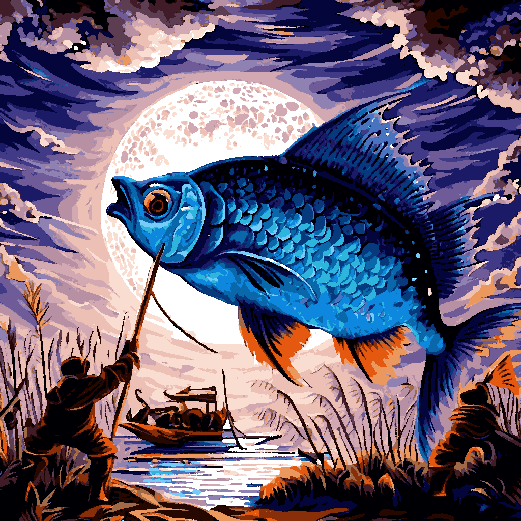 Hunting a moonfish - Van-Go Paint-By-Number Kit