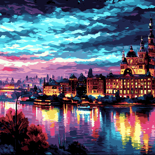 Kiev City at Night - Van-Go Paint-By-Number Kit
