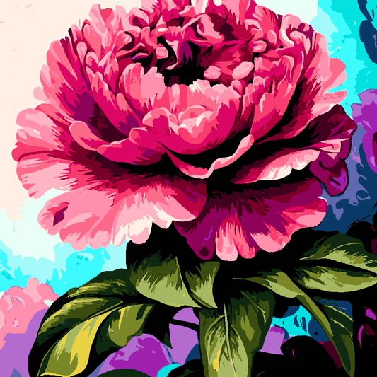Lonely Peony (2) - Van-Go Paint-By-Number Kit