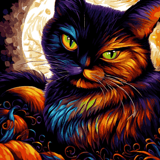 Halloween Cat (8) - Van-Go Paint-By-Number Kit