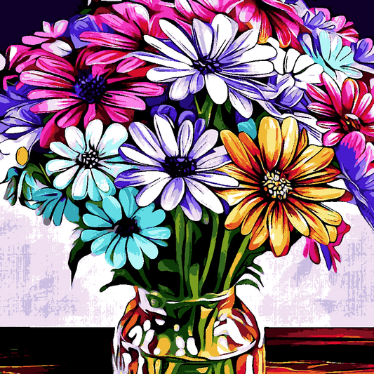 African Daisy Flower (1) - Van-Go Paint-By-Number Kit