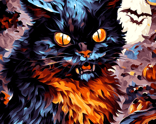 Halloween Cat (1) - Van-Go Paint-By-Number Kit