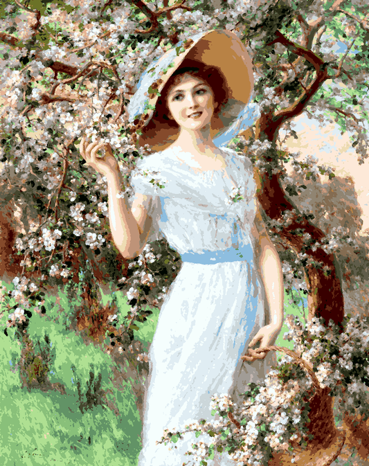 Cherry blossom by Emile Vernon - Van-Go Paint-By-Number Kit