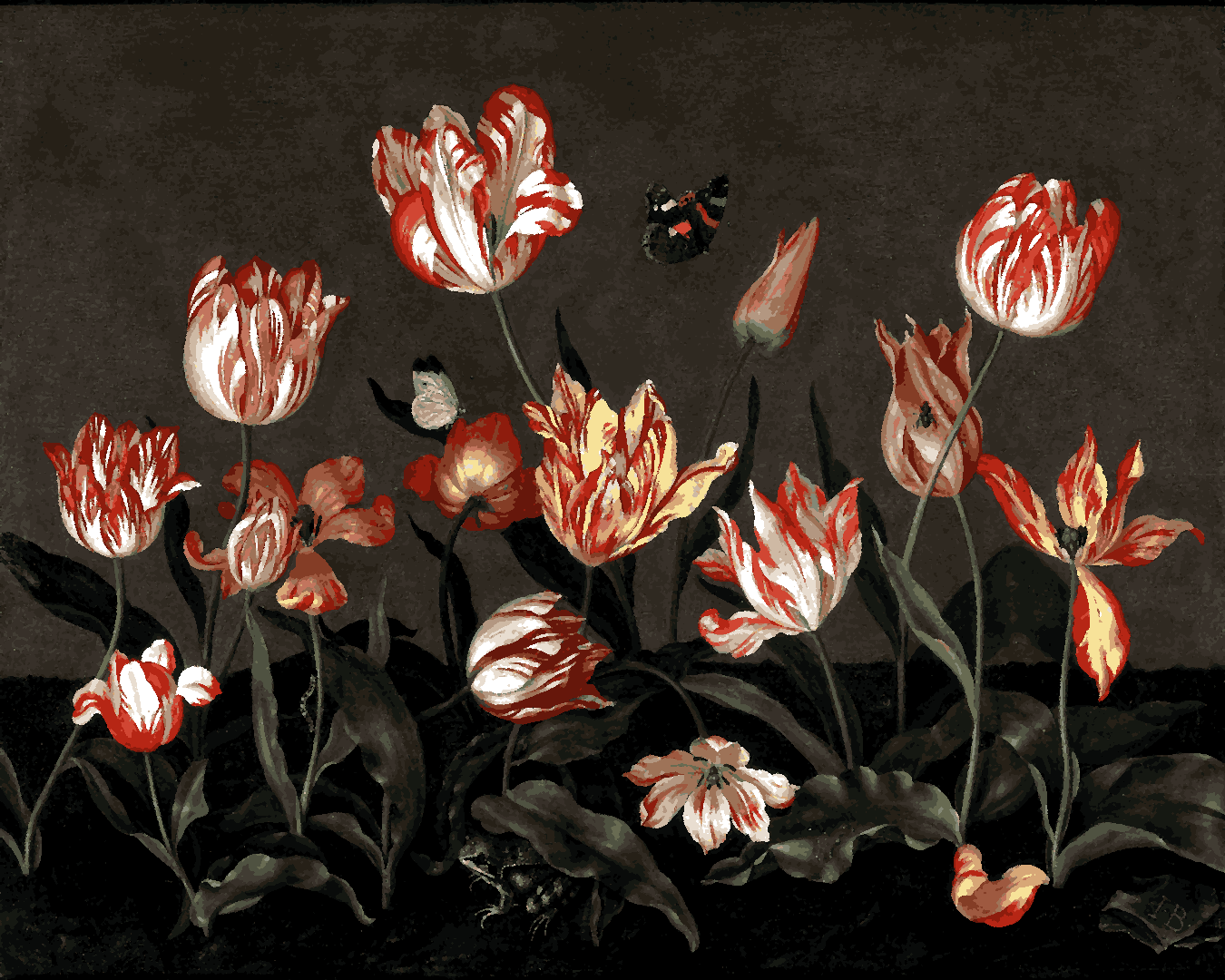 Still Life with Tulips by Johannes Bosschaert - Van-Go Paint-By-Number Kit