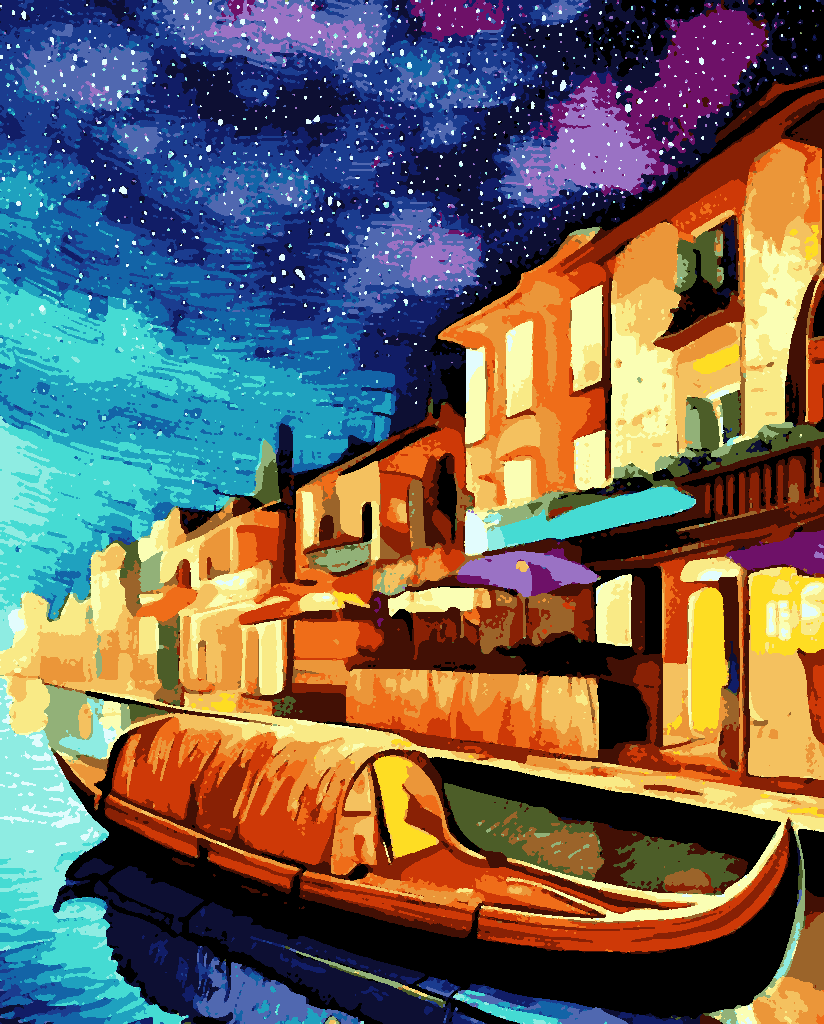 Gondola Night (3) - Van-Go Paint-By-Number Kit