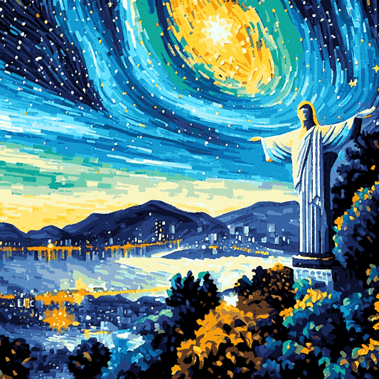 Starry Night in Rio de Janeiro (2) - Paint-By-Number Kit