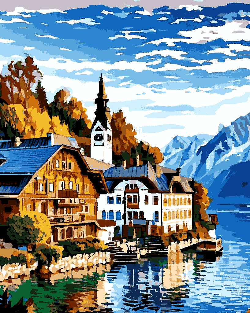 Hallstatt, Austria - Van-Go Paint-By-Number Kit