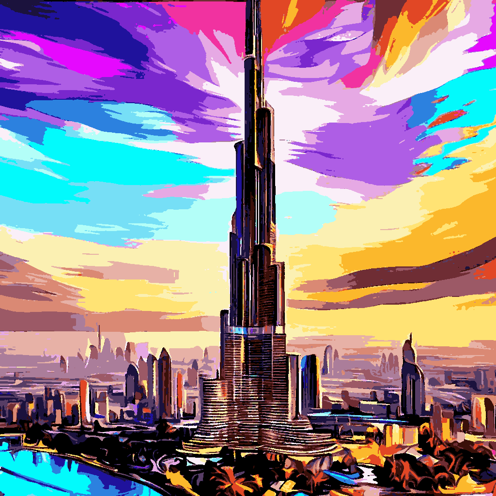 Burj Khalifa, Dubai - Van-Go Paint-By-Number Kit