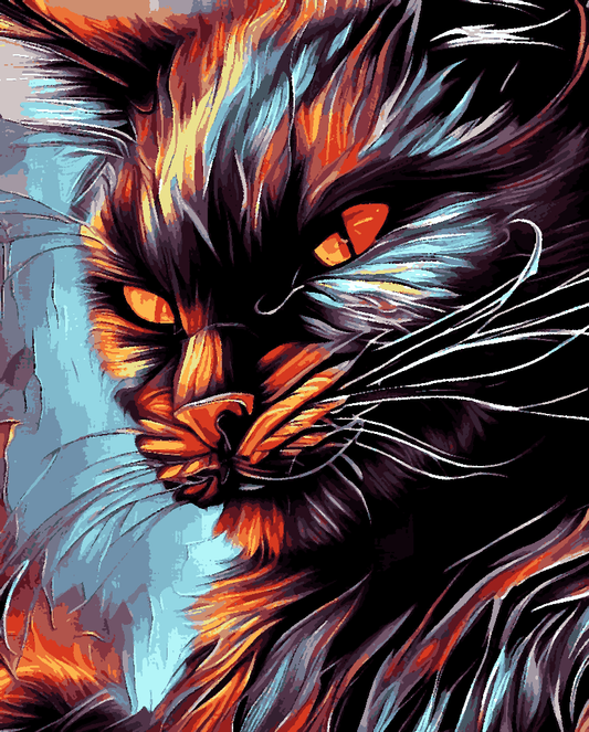 Halloween Cat (4) - Van-Go Paint-By-Number Kit