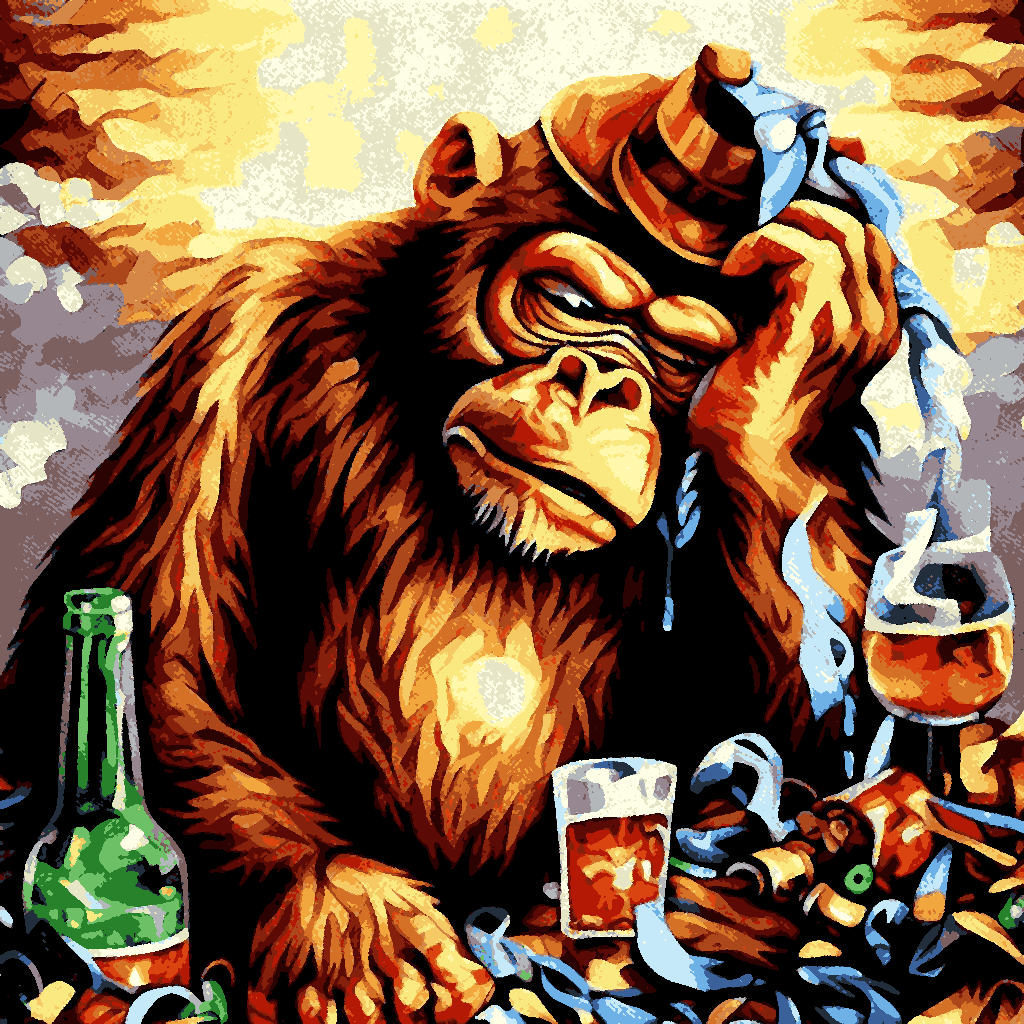 The Drunken Monkey (2) - Van-Go Paint-By-Number Kit