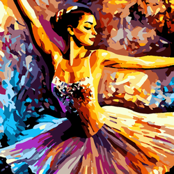 Ballet Dancer (2) - Van-Go Paint-By-Number Kit