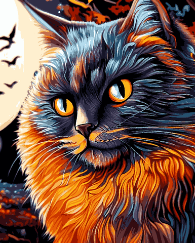 Halloween Cat (11) - Van-Go Paint-By-Number Kit