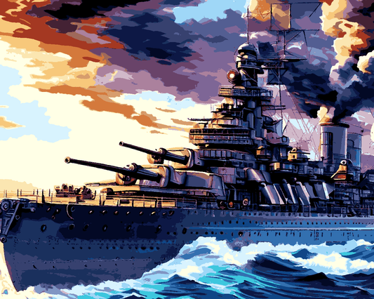 German battleship Bismarck - Van-Go Paint-By-Number Kit