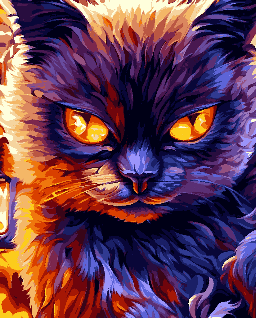 Halloween Cat (5) - Van-Go Paint-By-Number Kit
