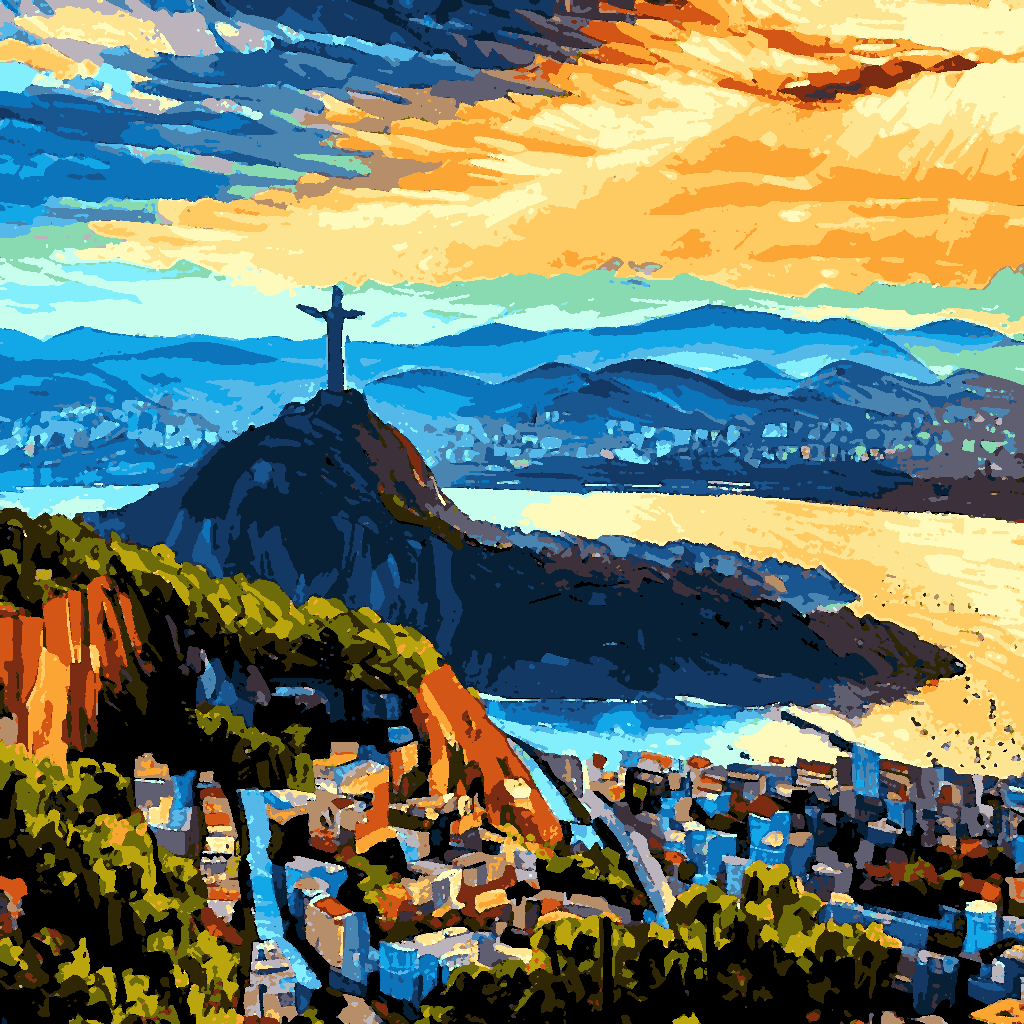 Landscape of Rio de Janeiro (3) - Paint-By-Number Kit