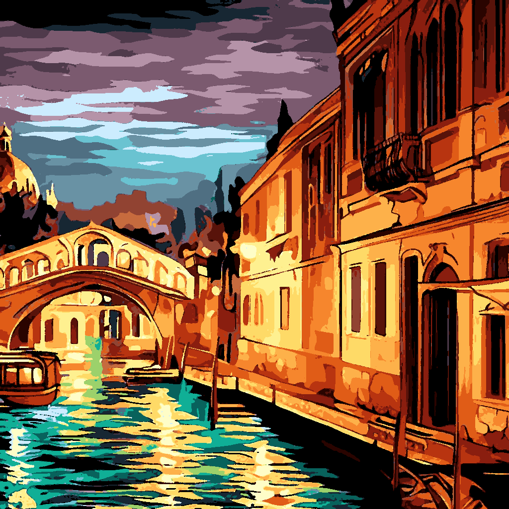 Canal in Venice (2) - Van-Go Paint-By-Number Kit