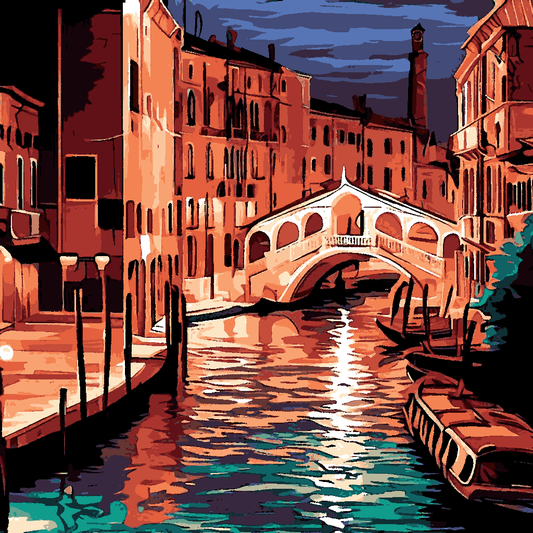 Canal in Venice (1) - Van-Go Paint-By-Number Kit