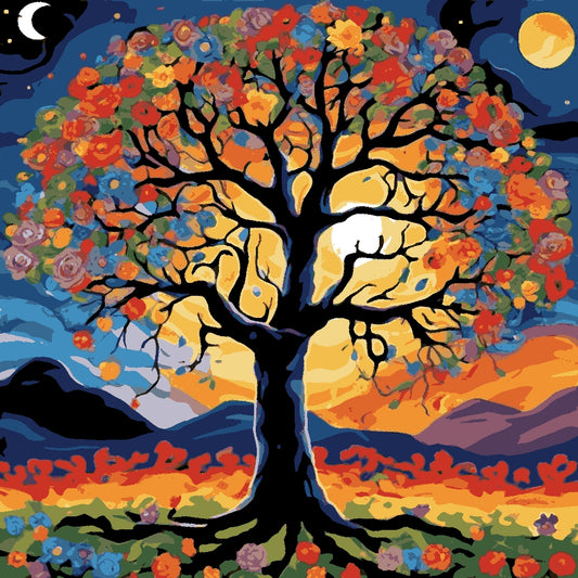 Midnight Tree (4) - Van-Go Paint-By-Number Kit