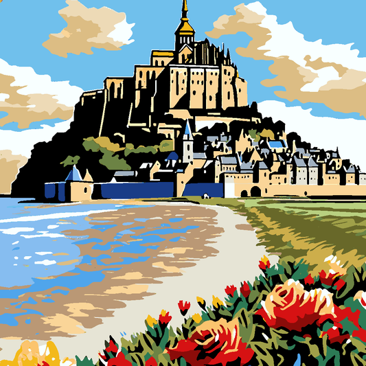 Mont Saint-Michel, Normandy, France (2) - Van-Go Paint-By-Number Kit