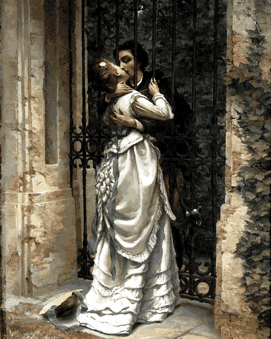 The Kiss by Silvio Allason - Van-Go Paint-By-Number Kit