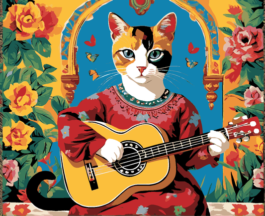 Musician Cat (1) - Van-Go Paint-By-Number Kit