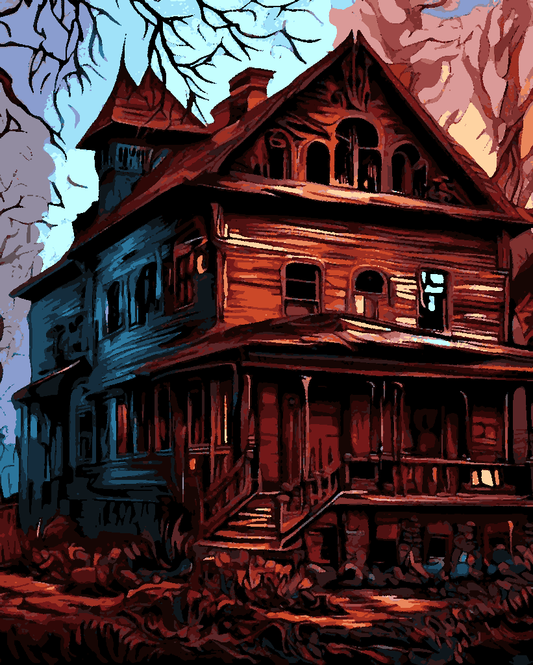Haunted house (3) - Van-Go Paint-By-Number Kit