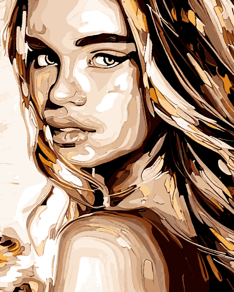 GIRL ON GOLD (3) - Van-Go Paint-By-Number Kit