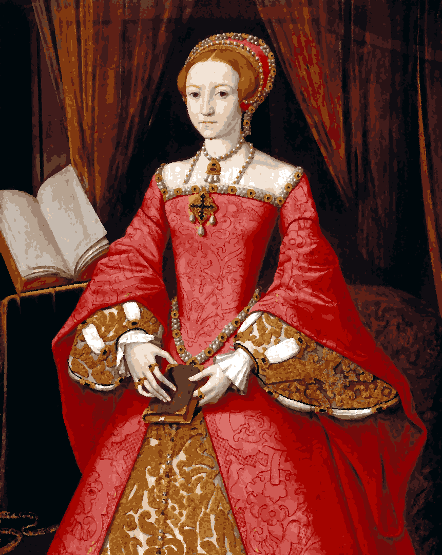 Elizabeth I when a Princess by William Scrots - Van-Go Paint-By-Number Kit