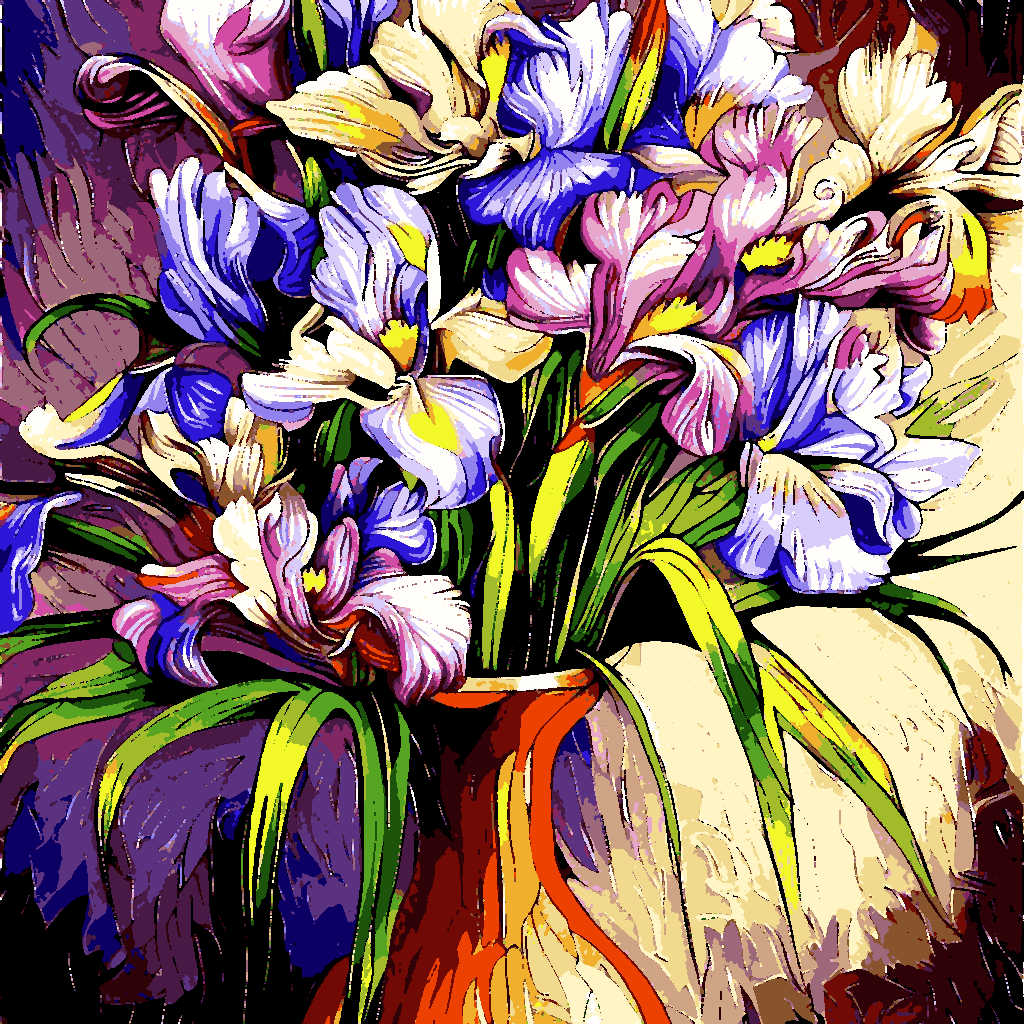 Irises - Van-Go Paint-By-Number Kit