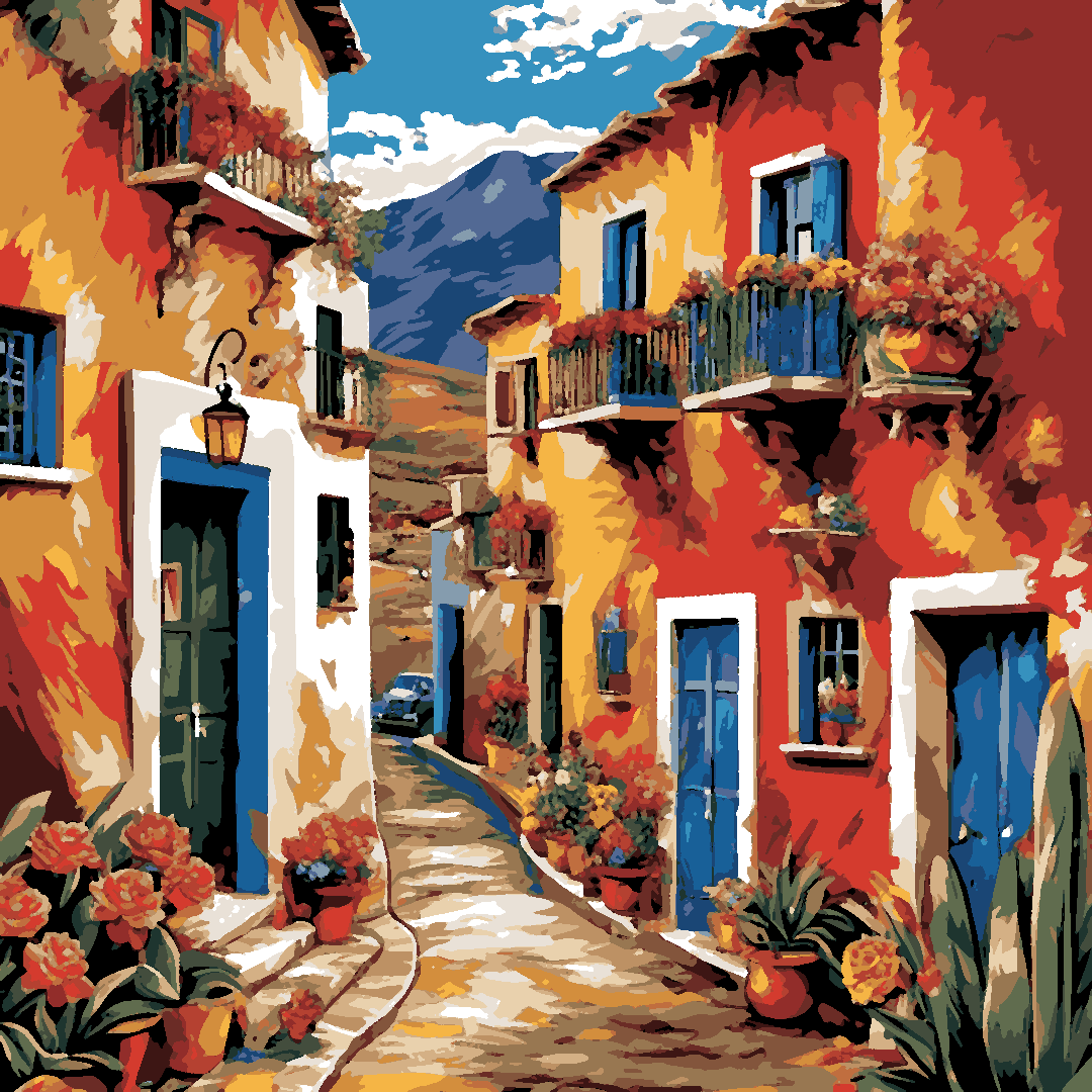 Monarolla Village, Italy (7) - Van-Go Paint-By-Number Kit