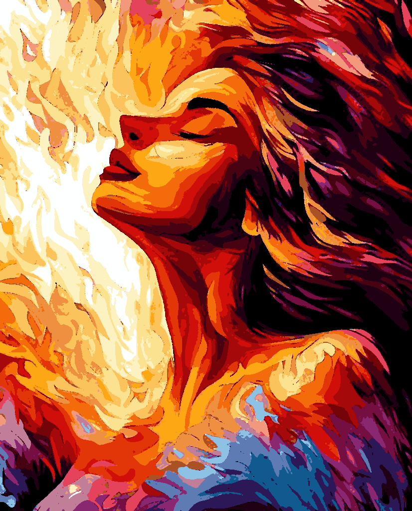 Flame (2) - Van-Go Paint-By-Number Kit