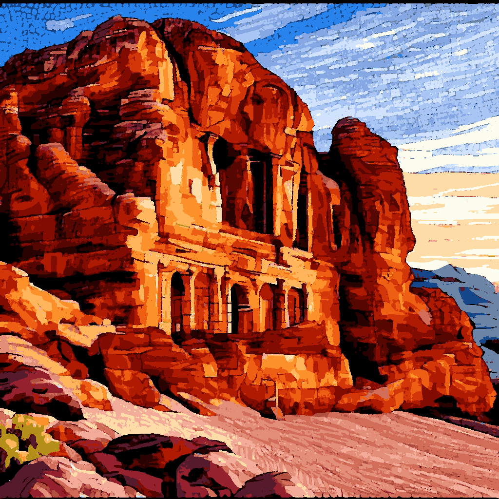 Petra's red rock (1) - Van-Go Paint-By-Number Kit