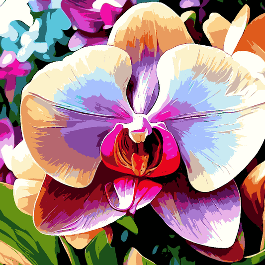 Orchid Flower (1) - Van-Go Paint-By-Number Kit
