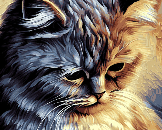 Cat Sadness - Van-Go Paint-By-Number Kit