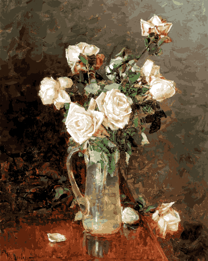 A bouquet of roses by Yuliy Yulevich Klever the Younger - Van-Go Paint-By-Number Kit