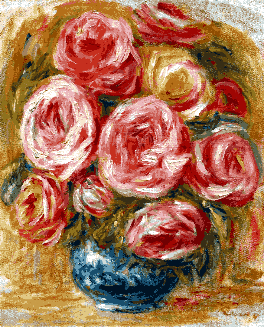 Vase De Roses by Pierre-Auguste Renoir - Van-Go Paint-By-Number Kit