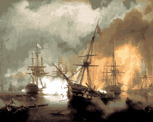 Battle Sailing Ships (2) - Van-Go Paint-By-Number Kit