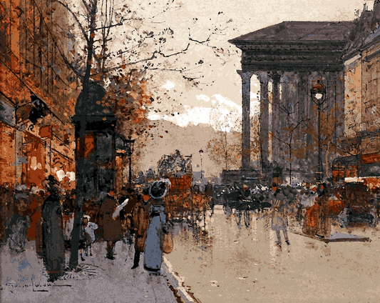 The Boulevard de la Madeleine by Eugène Galien-Laloue - Van-Go Paint-By-Number Kit