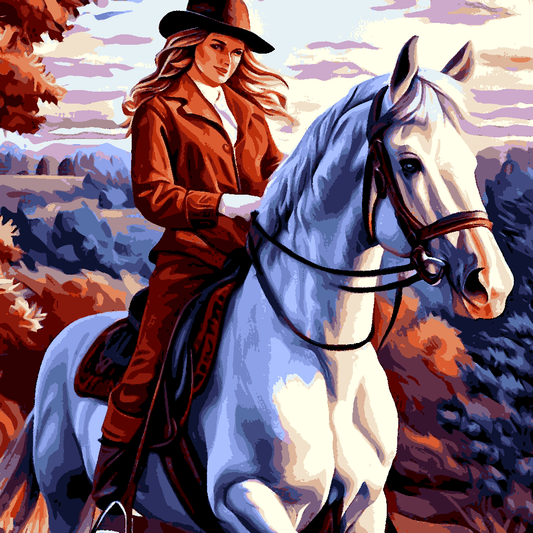 Horsewoman (1) - Van-Go Paint-By-Number Kit