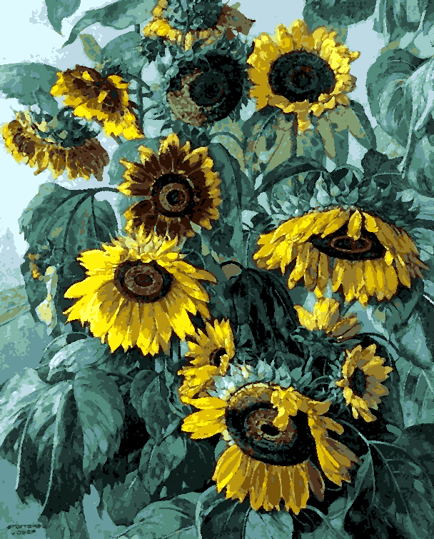 Sunflowers by Josef Stoitzner - Van-Go Paint-By-Number Kit