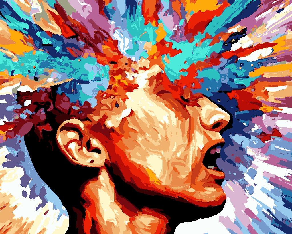 Exploding Head (1) - Van-Go Paint-By-Number Kit