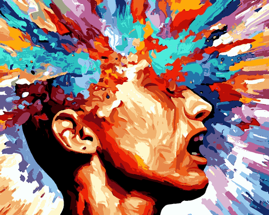 Exploding Head (1) - Van-Go Paint-By-Number Kit