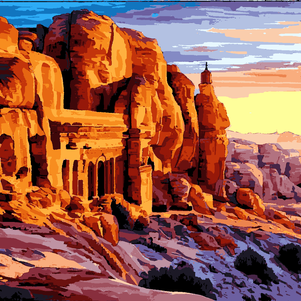 Petra's red rock (2) - Van-Go Paint-By-Number Kit