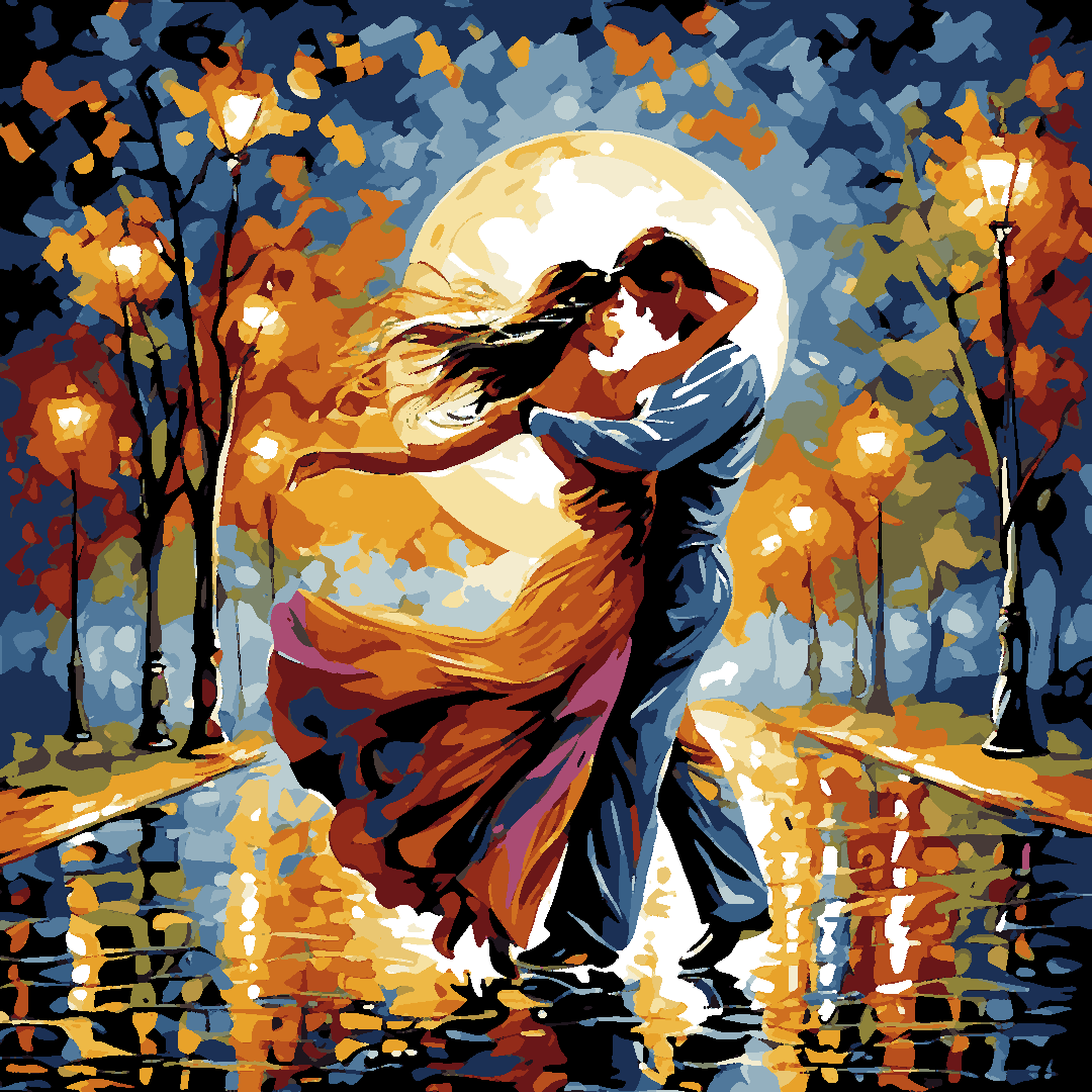 Moonlight Artistic Dancing (1) - Van-Go Paint-By-Number Kit
